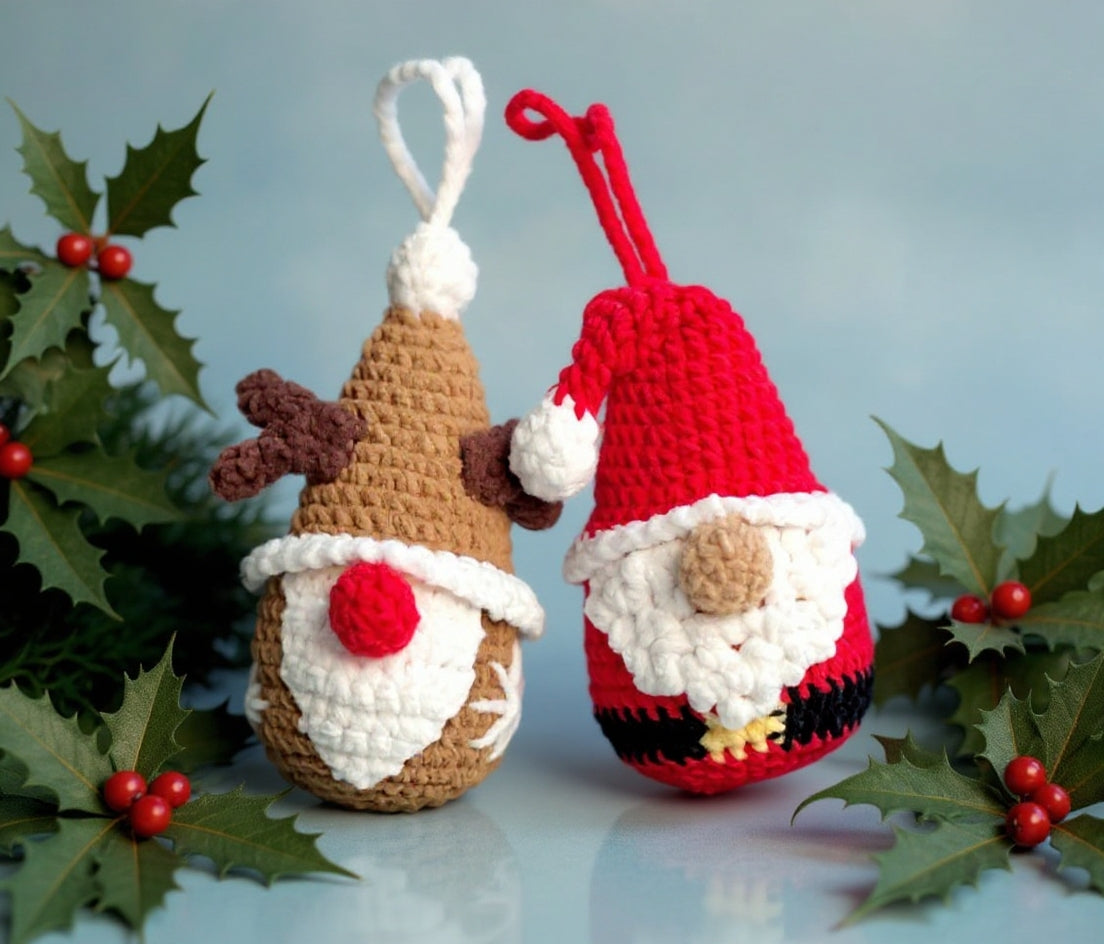 Patrons Renne & Gnomes de Noël Sans Couture pour Voiture (En Français)