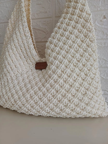 SAC CRÈME AU TRICOT