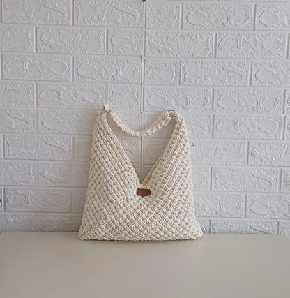 SAC CRÈME AU TRICOT