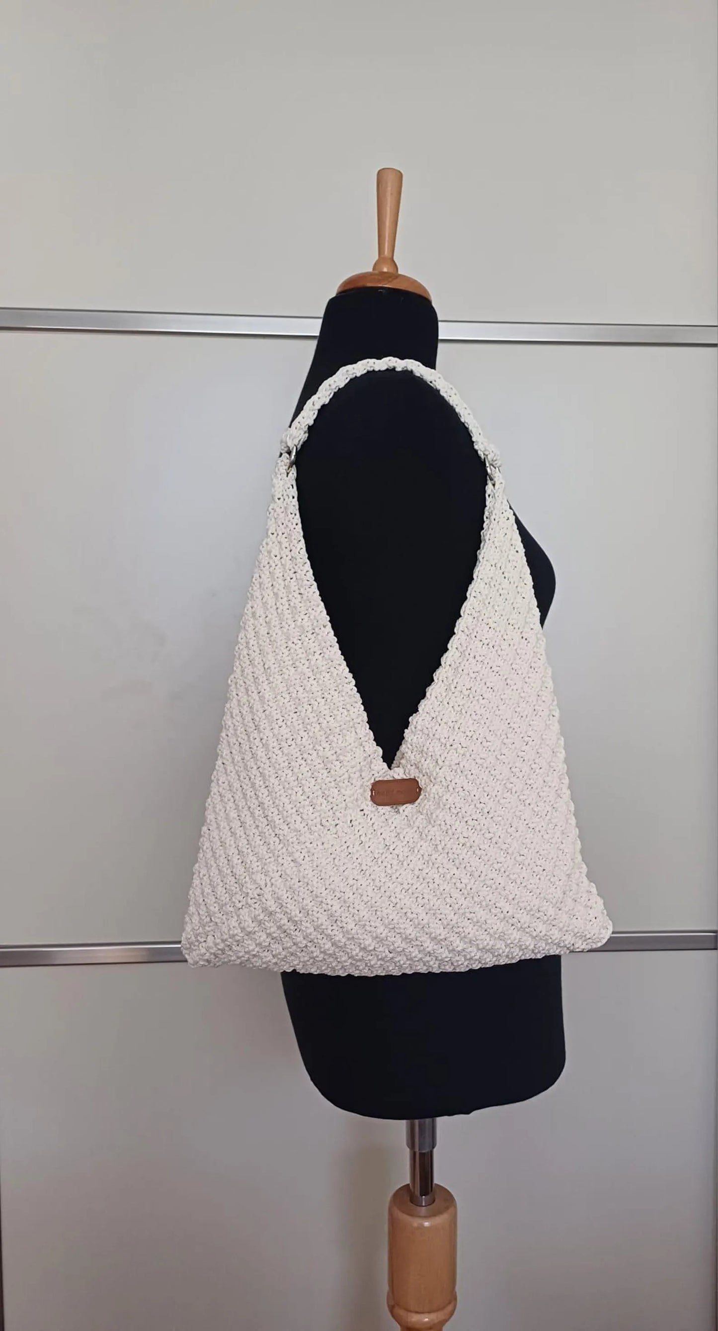 SAC CRÈME AU TRICOT